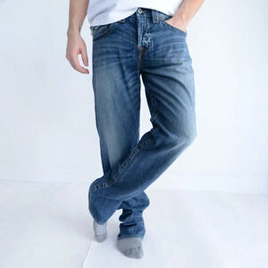 Vintage True Religion Blue Loose Fit "Jack" Cut#608037 made in U.S.A. Blue Jeans